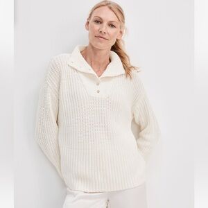 Button-Up Mock Neck
Sweater